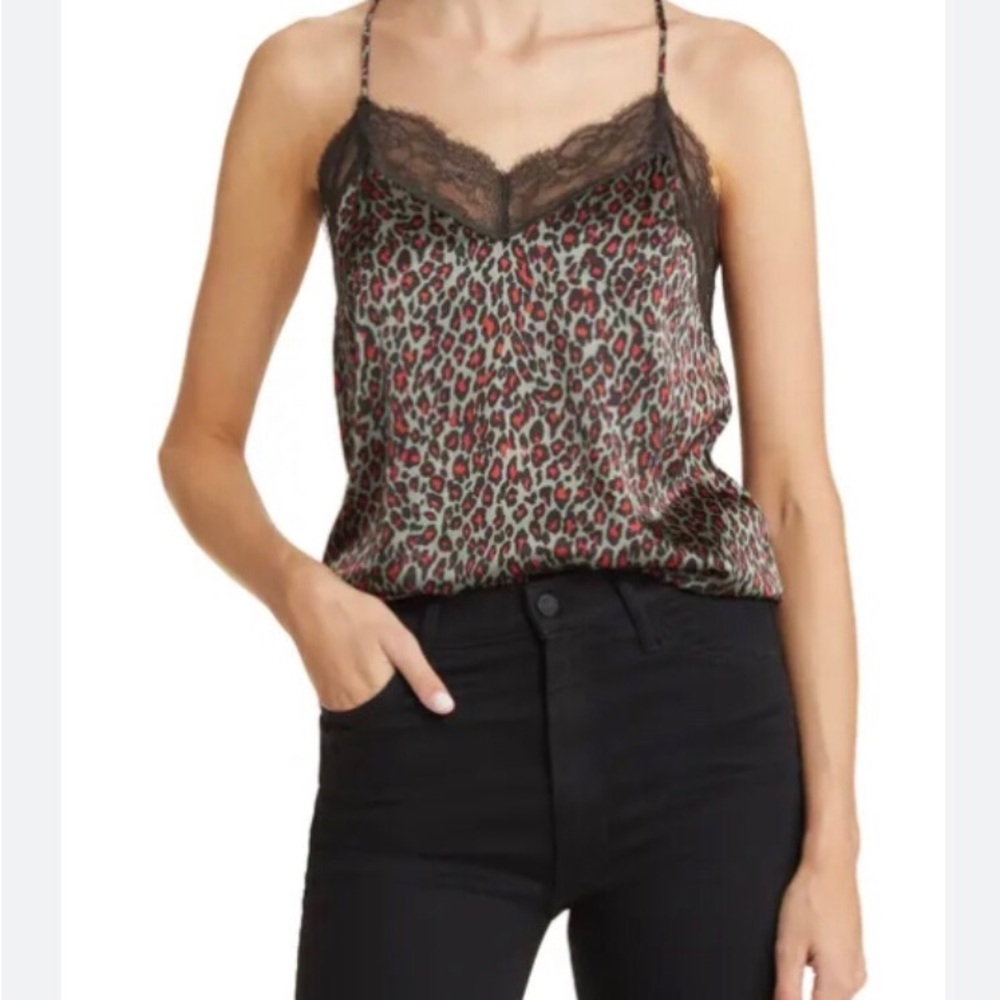 NWT Scotch&Soda lace leopard print camisole, size 36